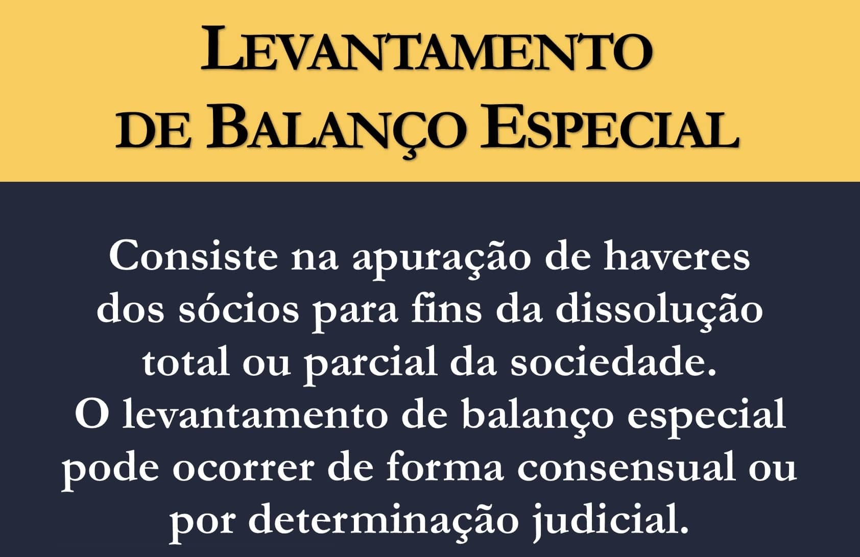 LEVANTAMENTO DE BALANÇO ESPECIAL